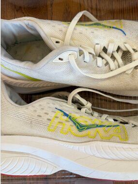 HOKA Men’s Running Shoes White Size 9 Athletic Sneakers Clifton Style